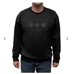 #ivegotyourback911 Classic Black Crewneck Sweater Unisex